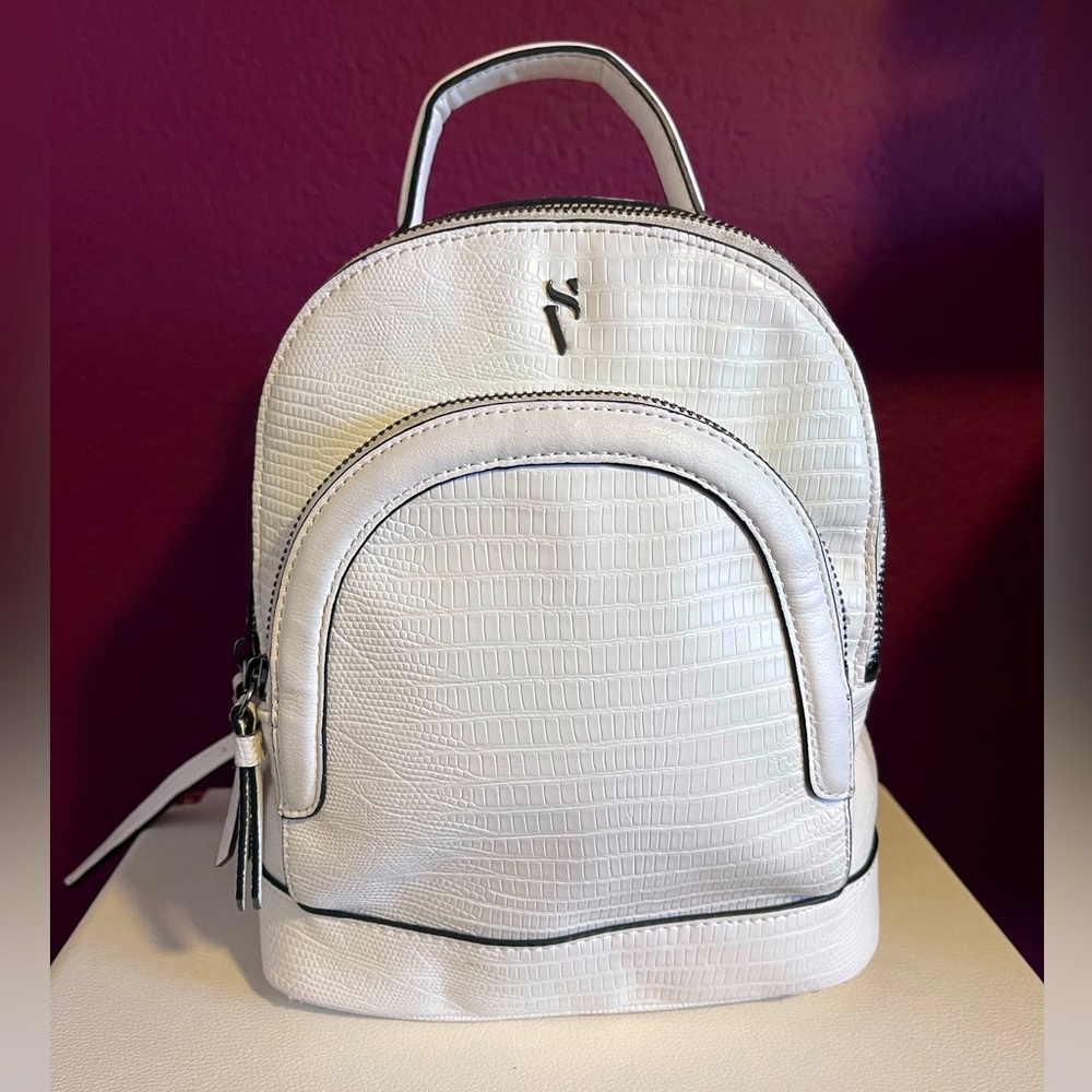 Simply Vera by Vera Wang White Faux Leather Backpack